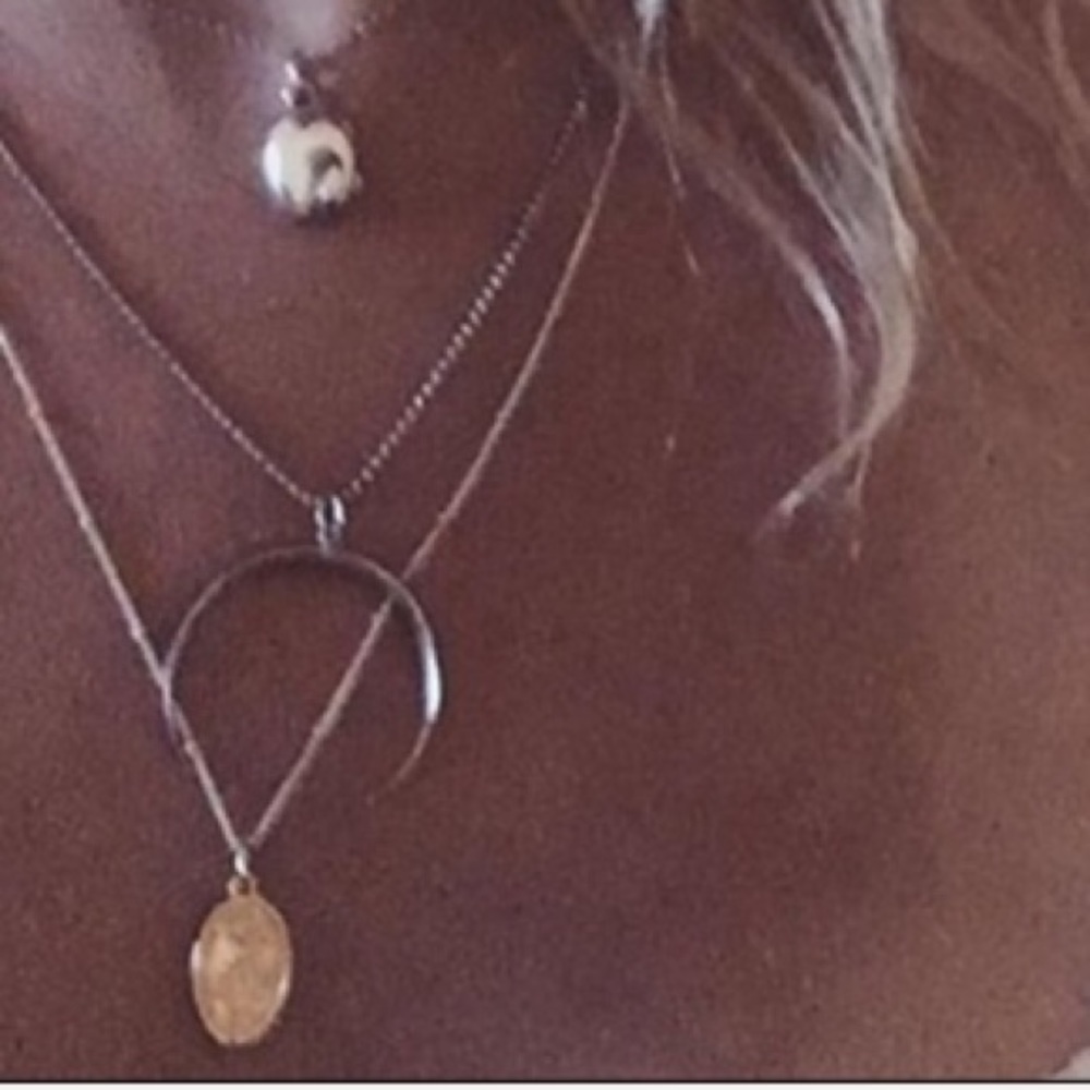Crescent Sterling Moon Necklace - Picture 2 of 5